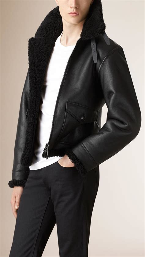 burberry shearling coat 2011|burberry men's shearling jacket.